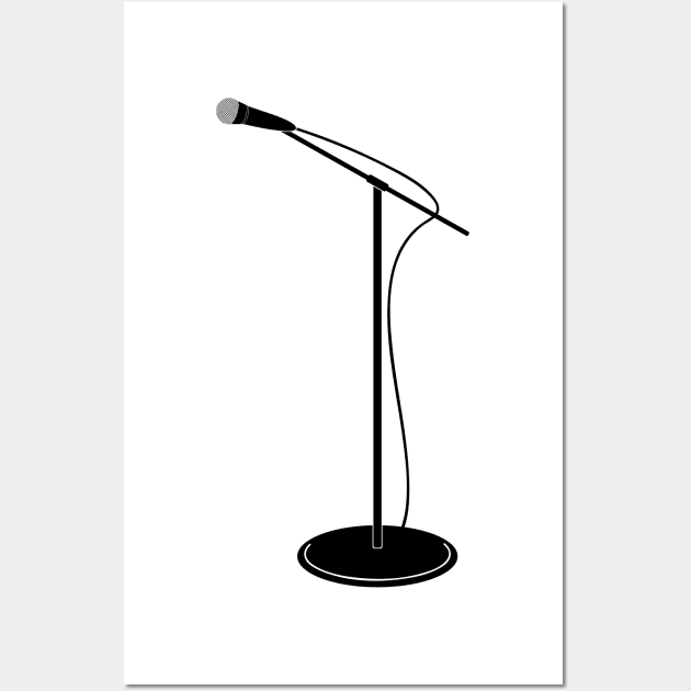 Microphone Stand Wall Art by THP Creative